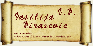 Vasilija Mirašević vizit kartica